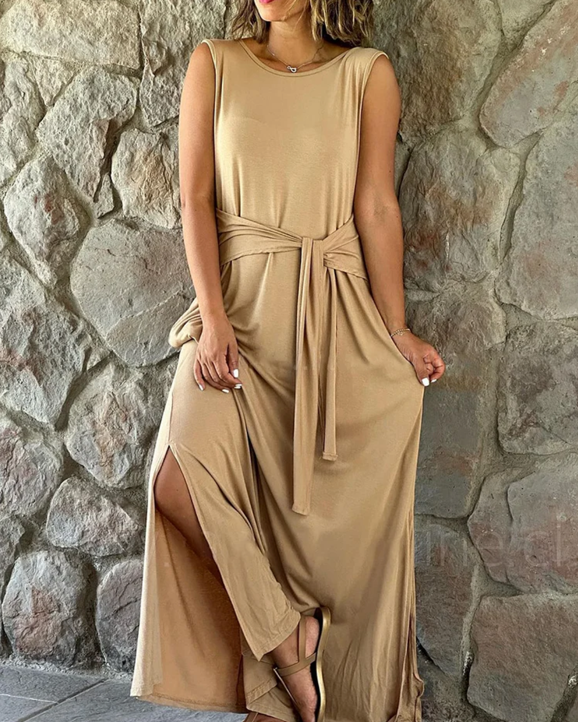 Mocarra | Ärmelloses Dehnbares Kleid