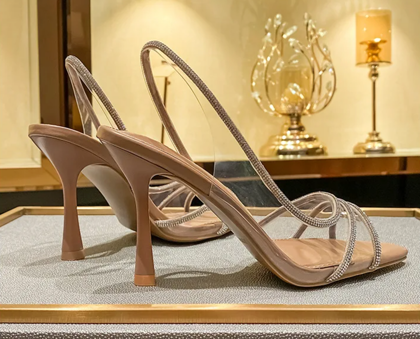Mocarra | Mode Strass Sommer High Heels