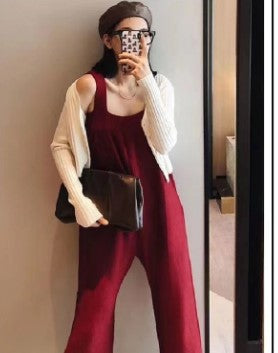 ZOE - Ärmelloser locker gestrickter Jumpsuit