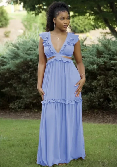Mocarra | Glamouröses Sommerkleid in V-Form