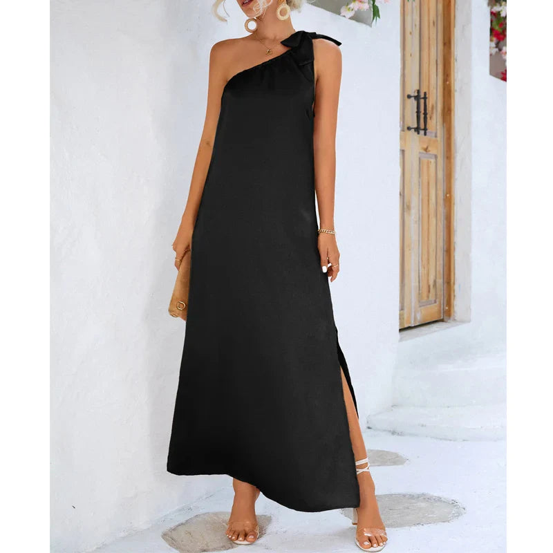 Mocarra | Charmantes Maxi Kleid mit einer Schulter