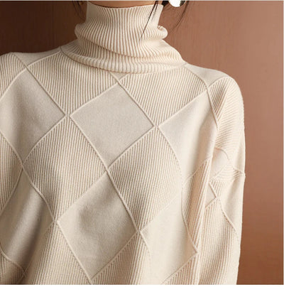 Mocarra | Rollkragenpullover aus Kaschmir mit Waffelmuster