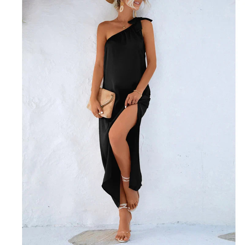 Mocarra | Charmantes Maxi Kleid mit einer Schulter