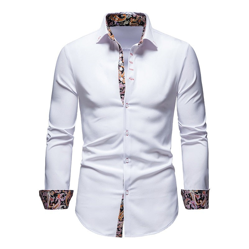 Philibert - Elegantes Herrenhemd im Slim Fit mit langen Ärmeln und Paisleydruck für alle Gelegenheiten