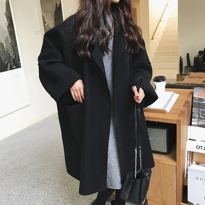 Astrid | Modischer Wintermantel Damen aus Wolle und Baumwolle Lang