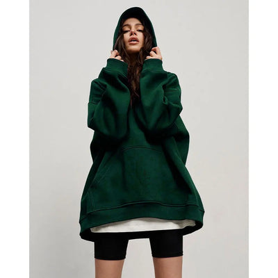 Giedrė | Damen dicker warmer kapuzenpullover winter