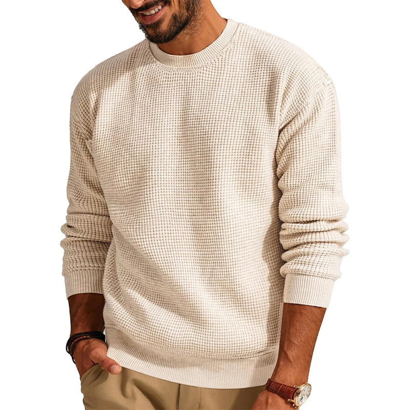 Kenji | Waffelstrick-pullover für herren