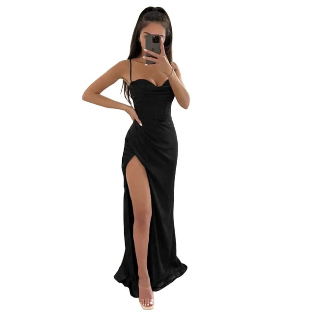 Mocarra | Spaghettiträger-Abendkleid