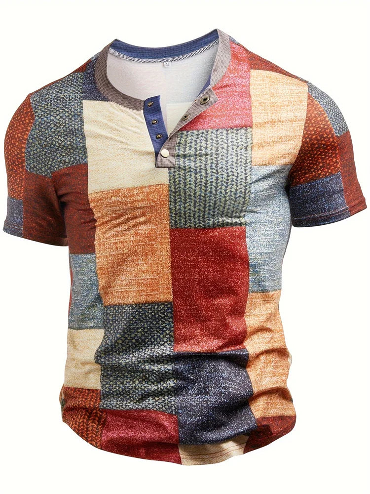 Felix – Stilvolles Hemd mit Patchwork-Print