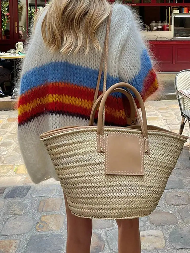 Hana | Gestreifter mohair-cardigan für damen