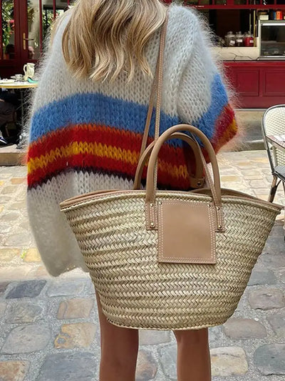 Hana | Gestreifter mohair-cardigan für damen