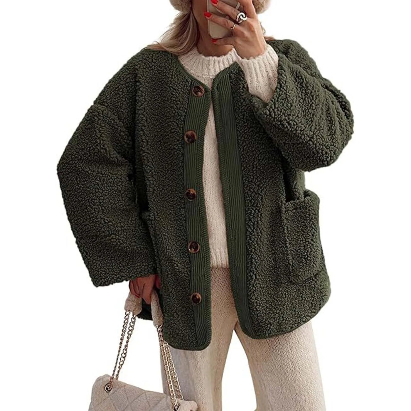 Isabella | Damen winterjacke gemütlich und dick mit langen Ärmeln