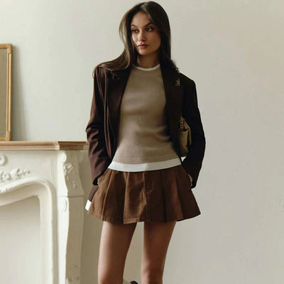 Linan | Kontrastfarbener strickpullover für damen