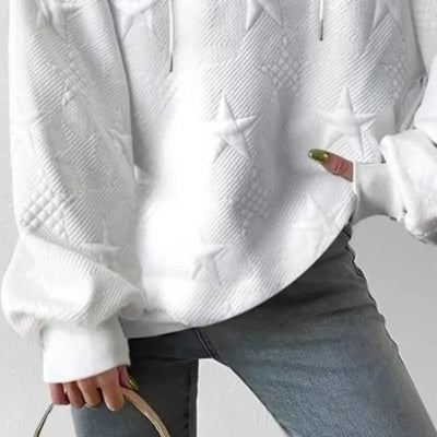 Mocarra | Weißes Oversized Sweatshirt mit Kapuze