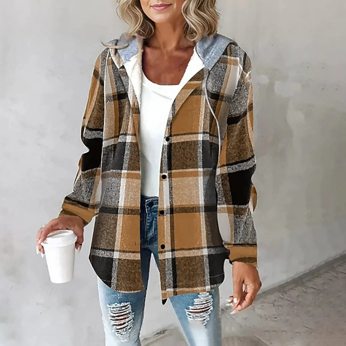 Lina™ | Karierter Komfort-Hoodie