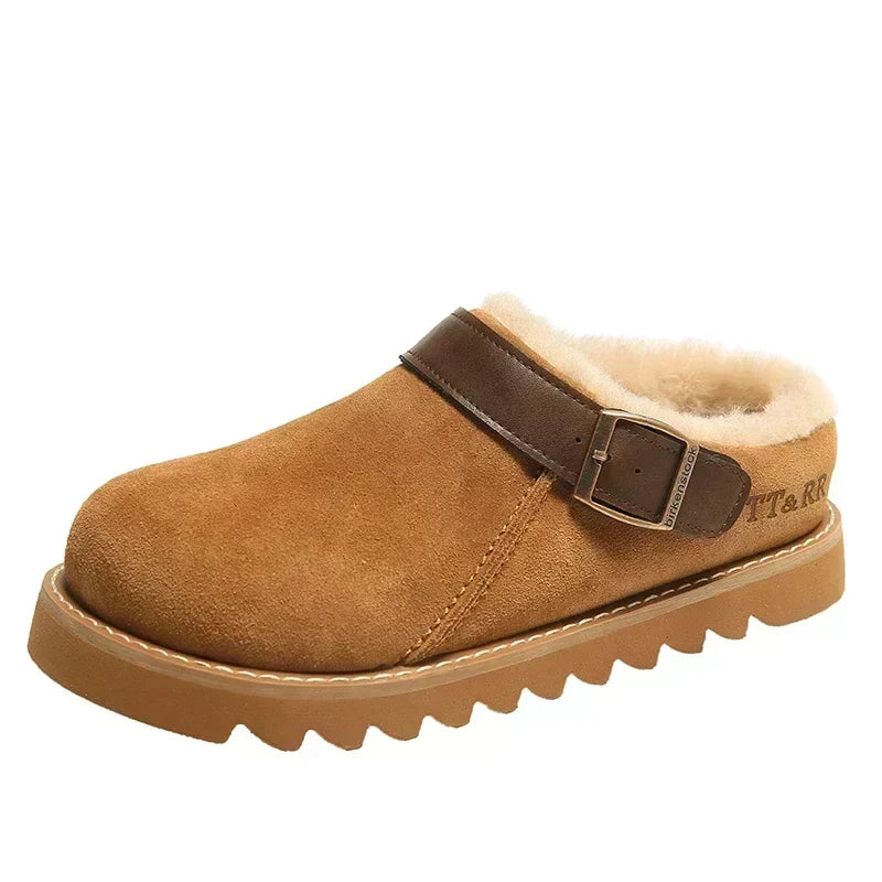 Imara | Elegante Wildleder-Clogs mit Plüschfutter