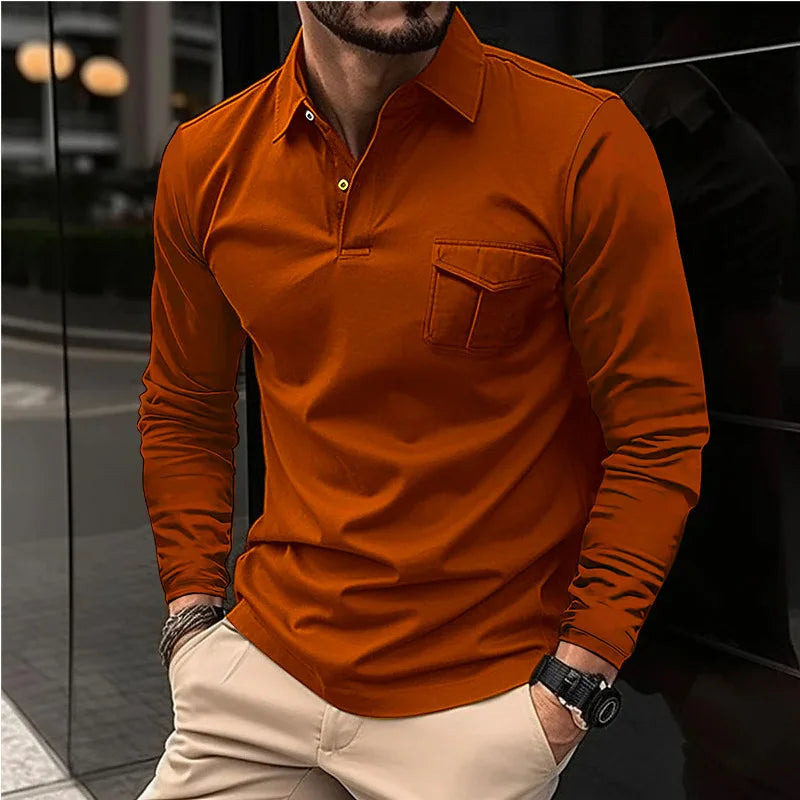 Marco | Herren sport poloshirt aus baumwolle langarm – Herbst/Winter