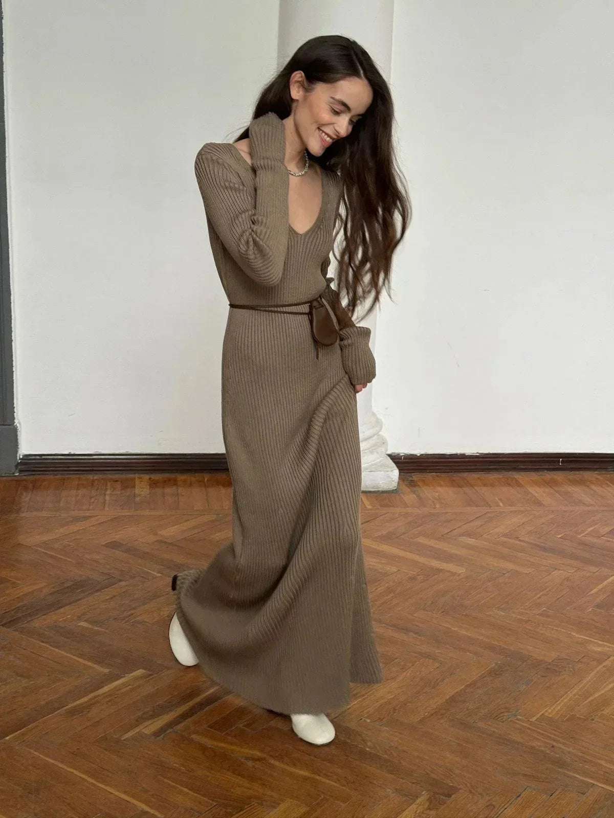 Templar | Warmer strickkleid für damen herbst winter