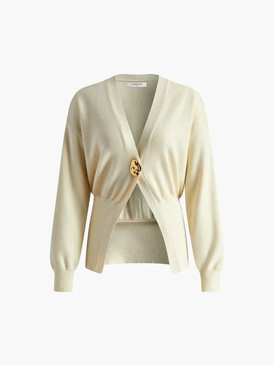 Lailae | Eleganter Damen Strickpullover mit Knöpfen in Unifarbe