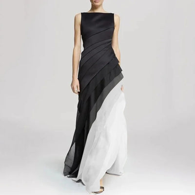 Mocarra | Mehrlagiges ärmelloses Kleid mit hoher Taille
