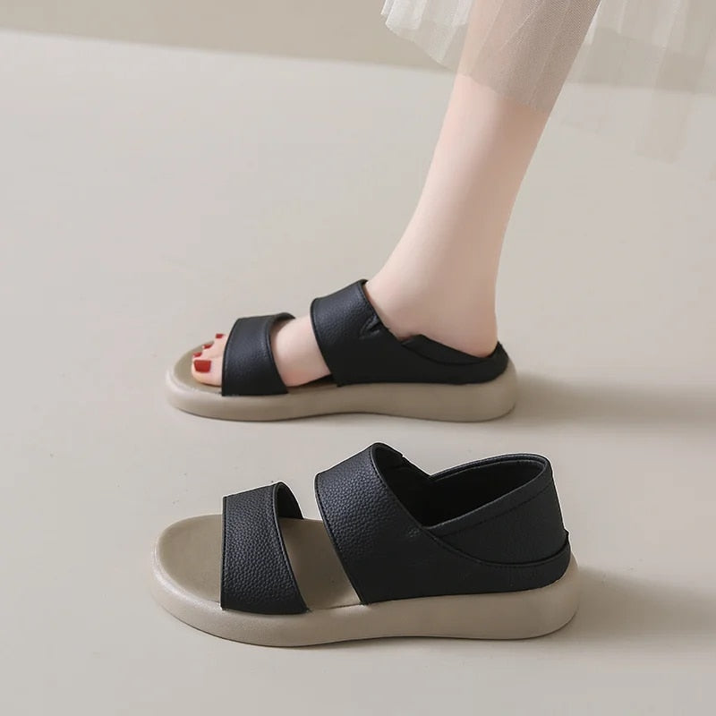 Mocarra | Neue Ledersandalen mit Dicker Sohle