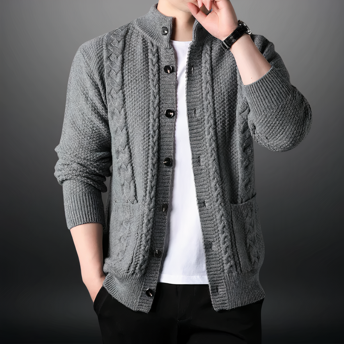 Darius - Modischer Strickcardigan für Männer
