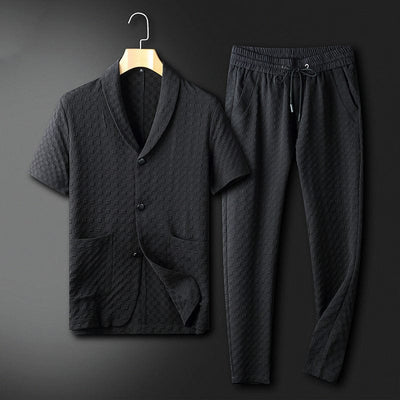 Merle - Elegante Sommerkleidung Für Herren - Eleganter Reverskragen & Bequeme Jogginghose