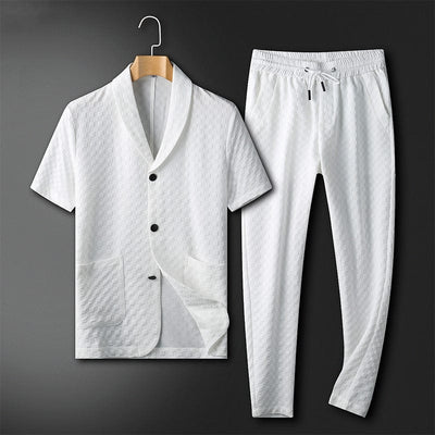 Merle - Elegante Sommerkleidung Für Herren - Eleganter Reverskragen & Bequeme Jogginghose