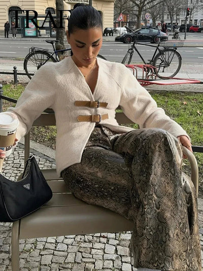 Jessika™ - Weiße Vintage-Lederjacke