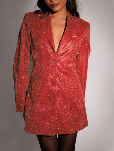 Glimmer | glamouröser, glitzernder oversize-mantel