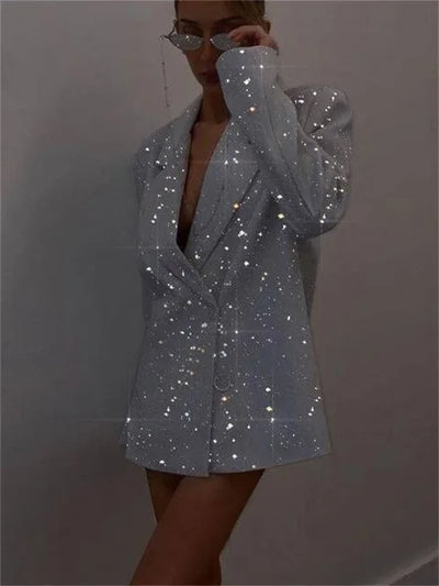Glimmer | glamouröser, glitzernder oversize-mantel