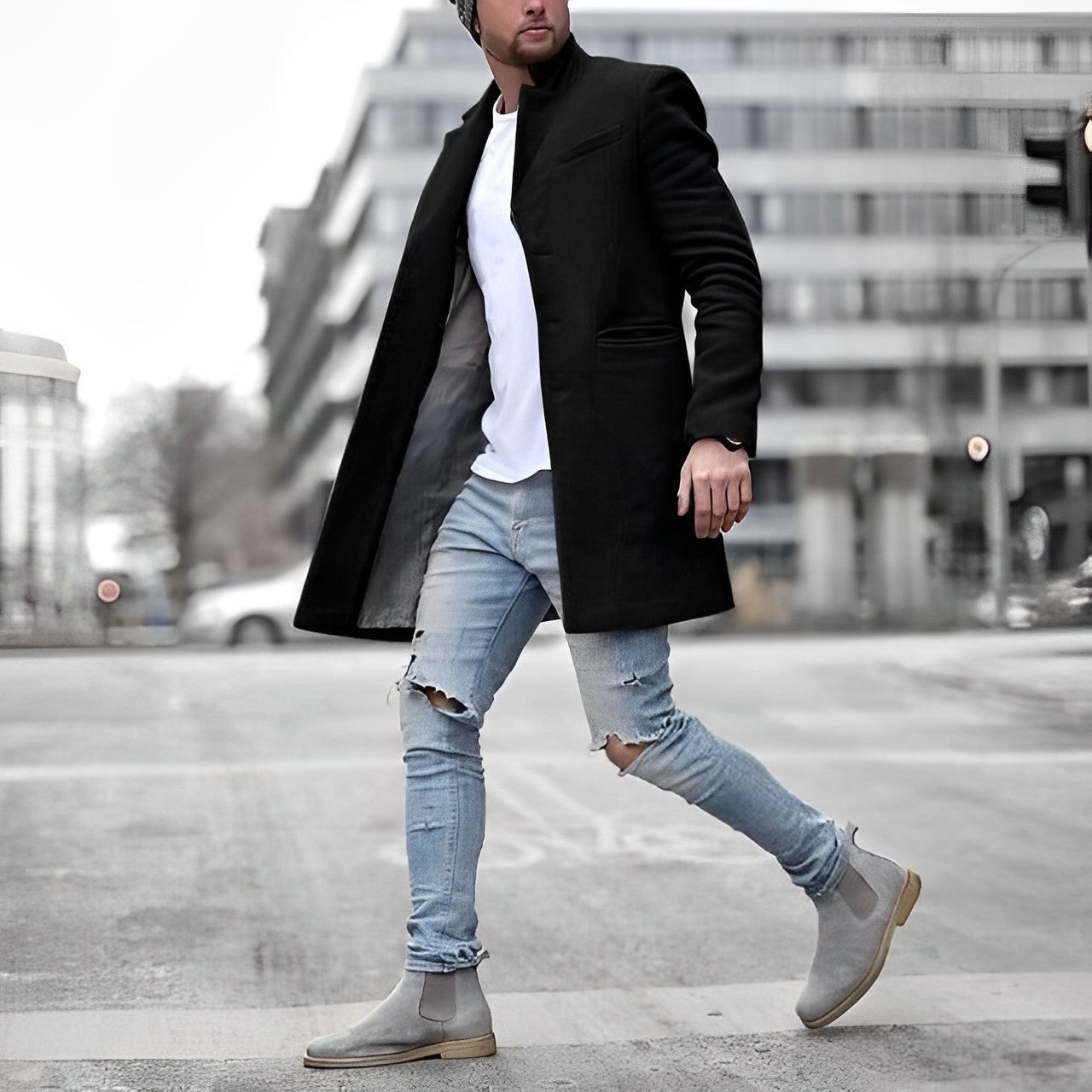 Crew - Eleganter Blazermantel für Männer