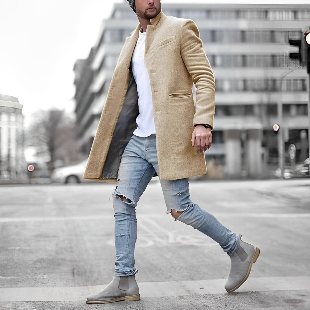 Crew - Eleganter Blazermantel für Männer