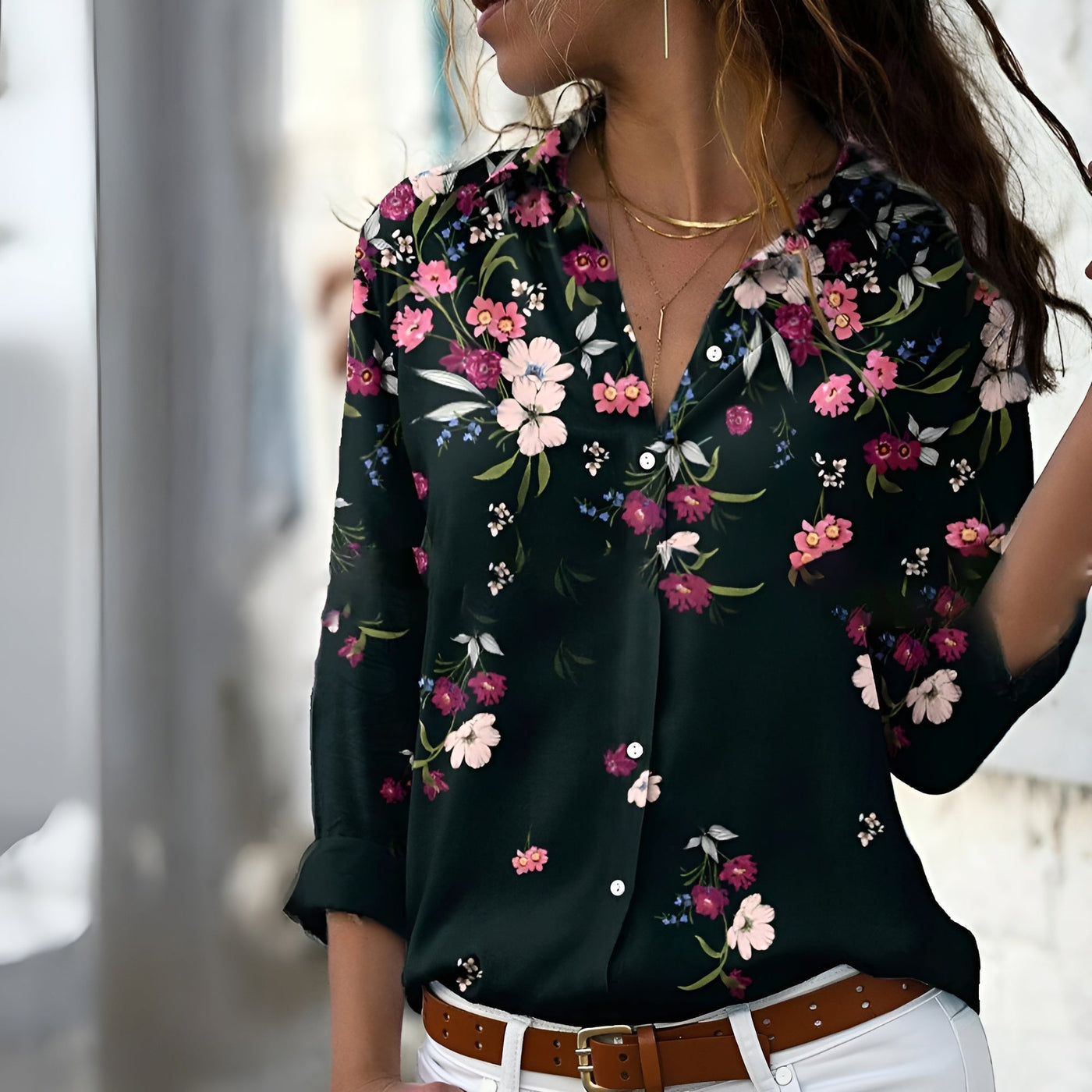Shiloh - Lässige Damen Bluse mit Muster