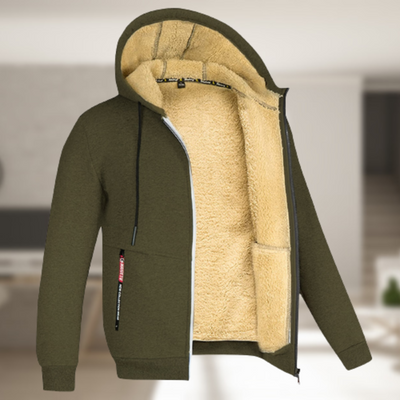 Mocarra | Lässige Herren-Kapuzenjacke mit Fleece-Futter