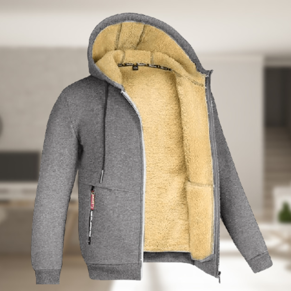 Mocarra | Lässige Herren-Kapuzenjacke mit Fleece-Futter