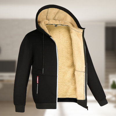 Mocarra | Lässige Herren-Kapuzenjacke mit Fleece-Futter