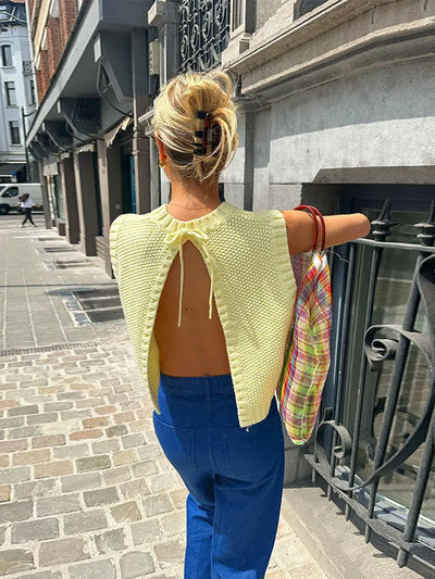 Mocarra | Stricktop gelb chic