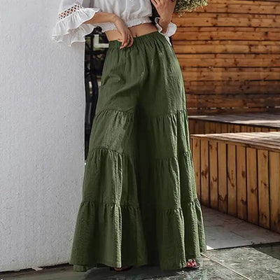 Mocarra | Bequeme, Lässige Hose Mit Weitem Bein