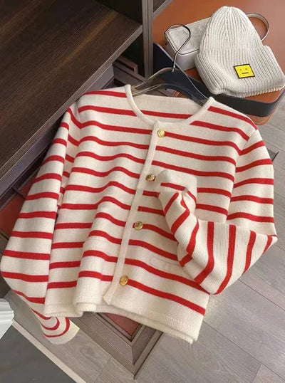 Mocarra | Strickjacke Mode lange Ärmel lässig kurze Tops