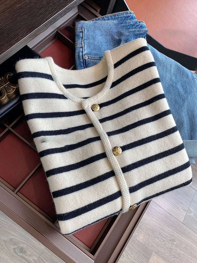 Mocarra | Strickjacke Mode lange Ärmel lässig kurze Tops