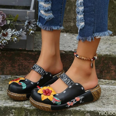 Mocarra | 3D Blume Design modische Sandalen