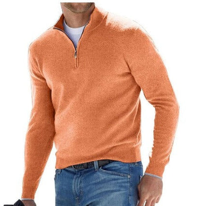 Mocarra | Slim-fit Pullover mit halbem Reißverschluss für Männer