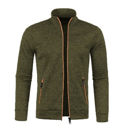 Mocarra | Leichter langärmeliger Strickpullover für Herren mit Reißverschluss