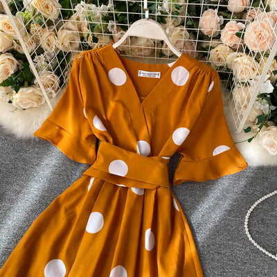 Mocarra | Chic Mode Polka Dot Print Frauen Kleid neue Sommer elegante