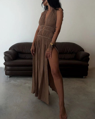 Mocarra | Schickes Geschlitztes Flechtkleid