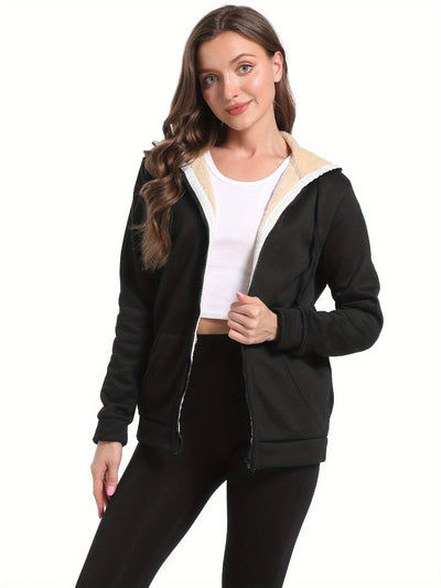 Madison | Plüsch Warmer Hoodie aus Samt für Herbst und Winter