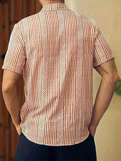 Atlas - Herren Herringbone Casual Hemd