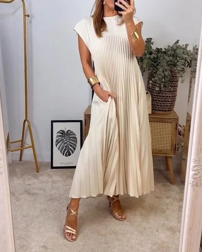 Mocarra | Boho Falten Maxi Ohne Ärmel