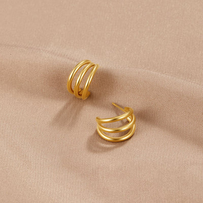 Ana Triple Gold Ohrringe